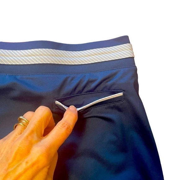 Pebble Beach Summer Palm Striped Trim Skort Size XXL - Picture 5 of 8